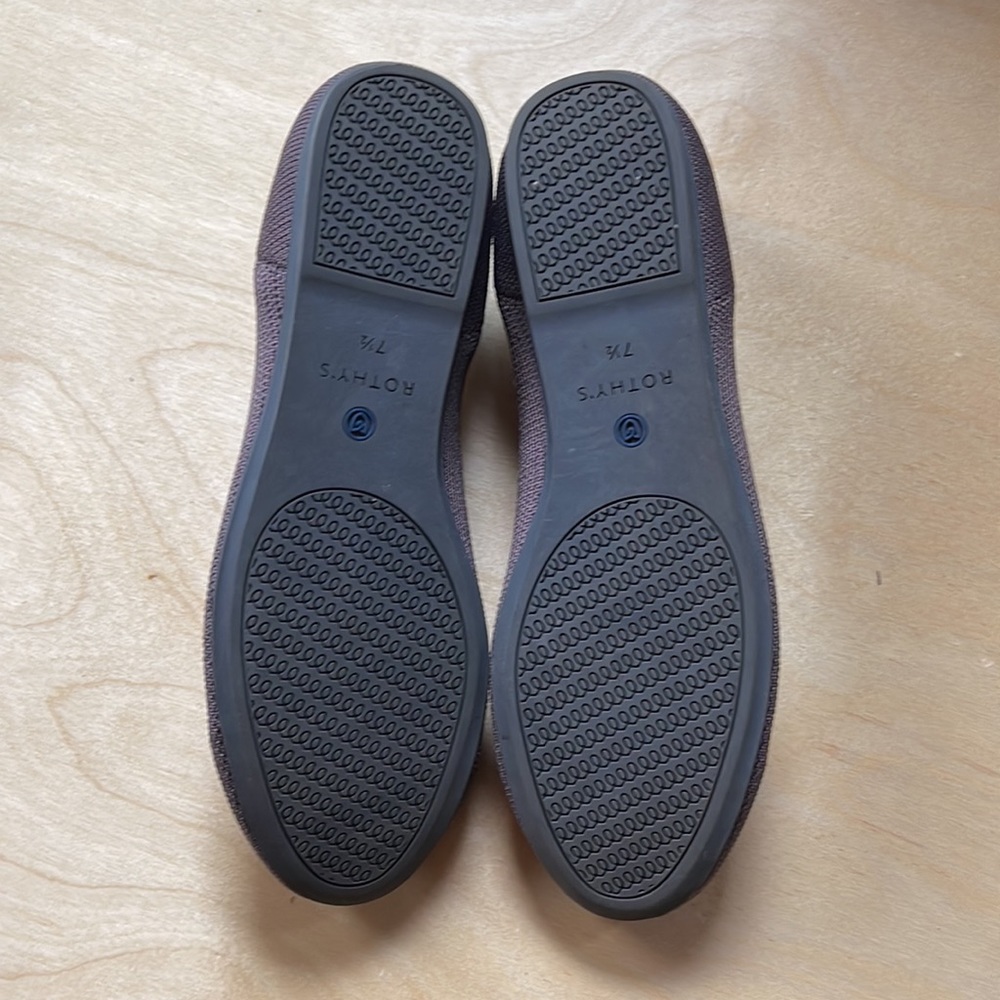 Retired Mink Mauve Purple Brown Neutral Rothys Flat Shoes Size 7.5 - Picture 4 of 5